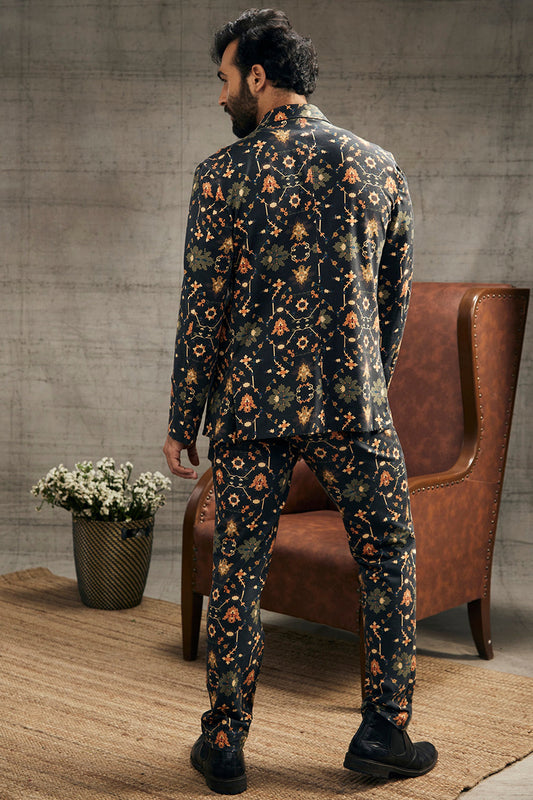 Zahra Printed Blazer Set