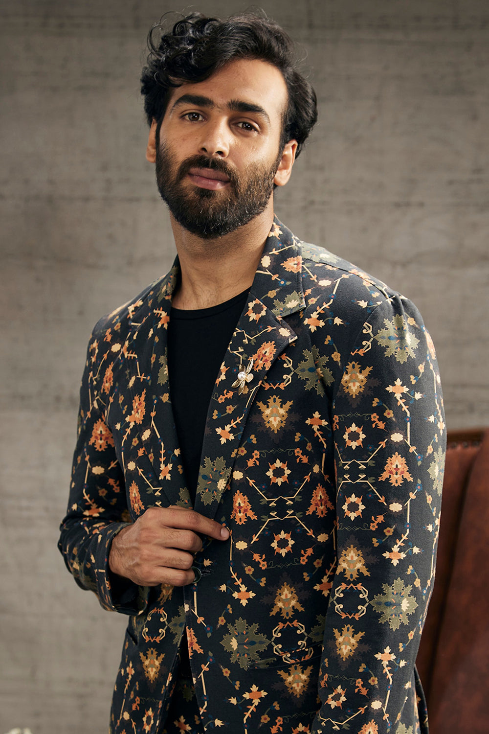 Zahra Printed Blazer Set