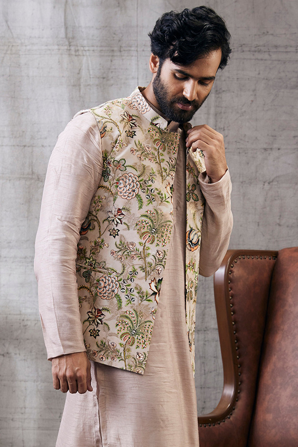 Mehr Printed Bundi With Kurta Set