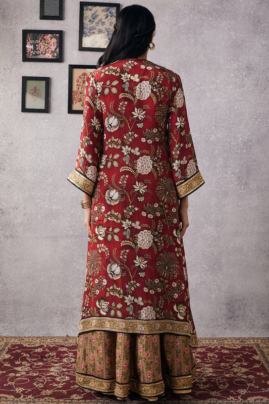 Mehr Embroidered Lehenga Set With Jacket
