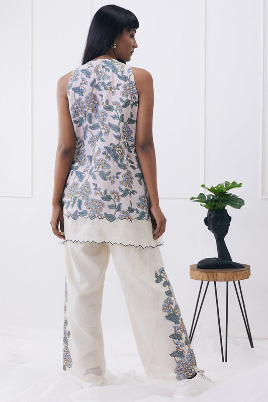 Cream Yasmin Printed Co-Ord Set