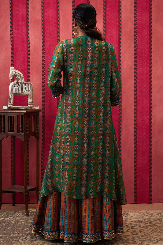 Adah Embroidered Lehenga Set With Jacket