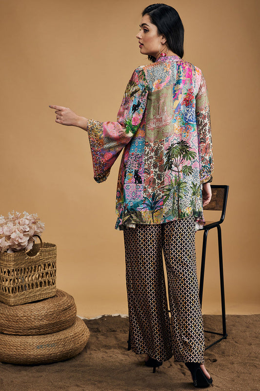Tropical Twilight Embellished Kurta Set