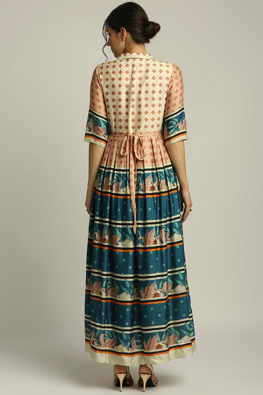 Orchid Bloom Printed Long Dress