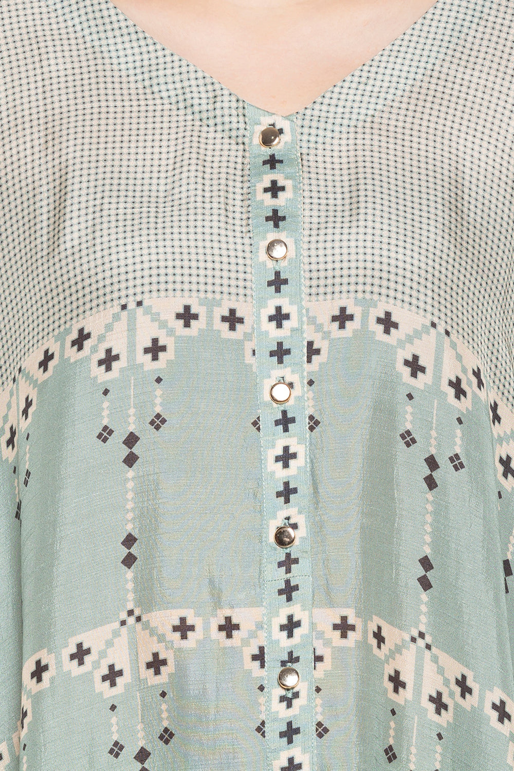 Azure Printed Long Kaftaan