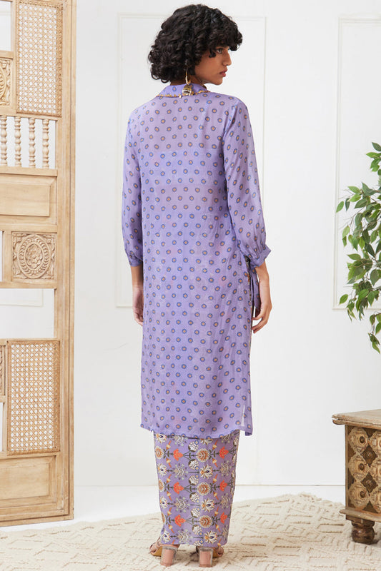 Tabriz Embellished Drape Skirt Set