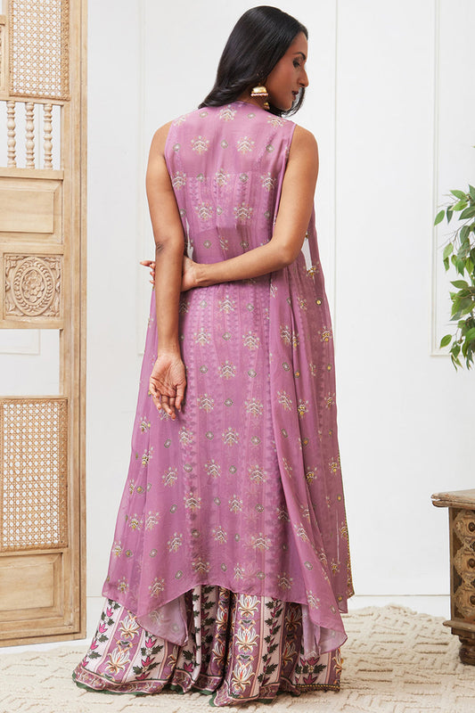 Tabriz Embroidered Co-Ord Set With Jacket