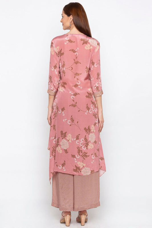 Windance Embroidered Kurta With Printed Pants