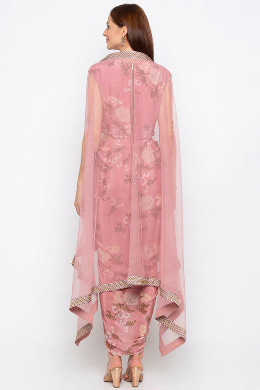 Windance Printed Dress With Cape