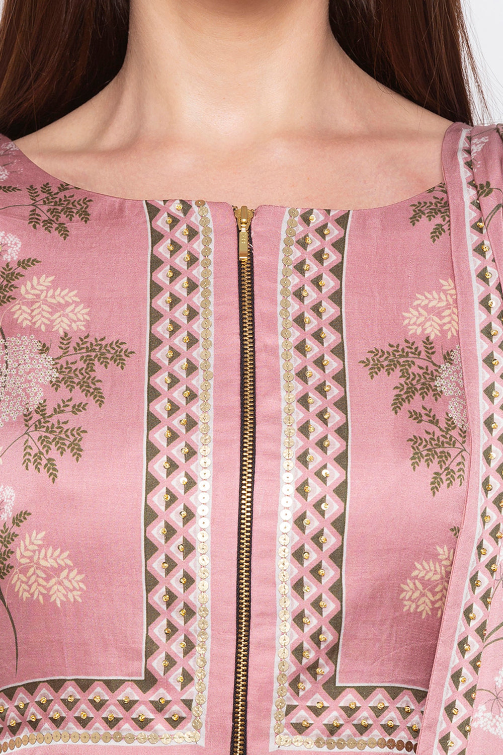 Printed Jacket With Drape Sarees Skirts