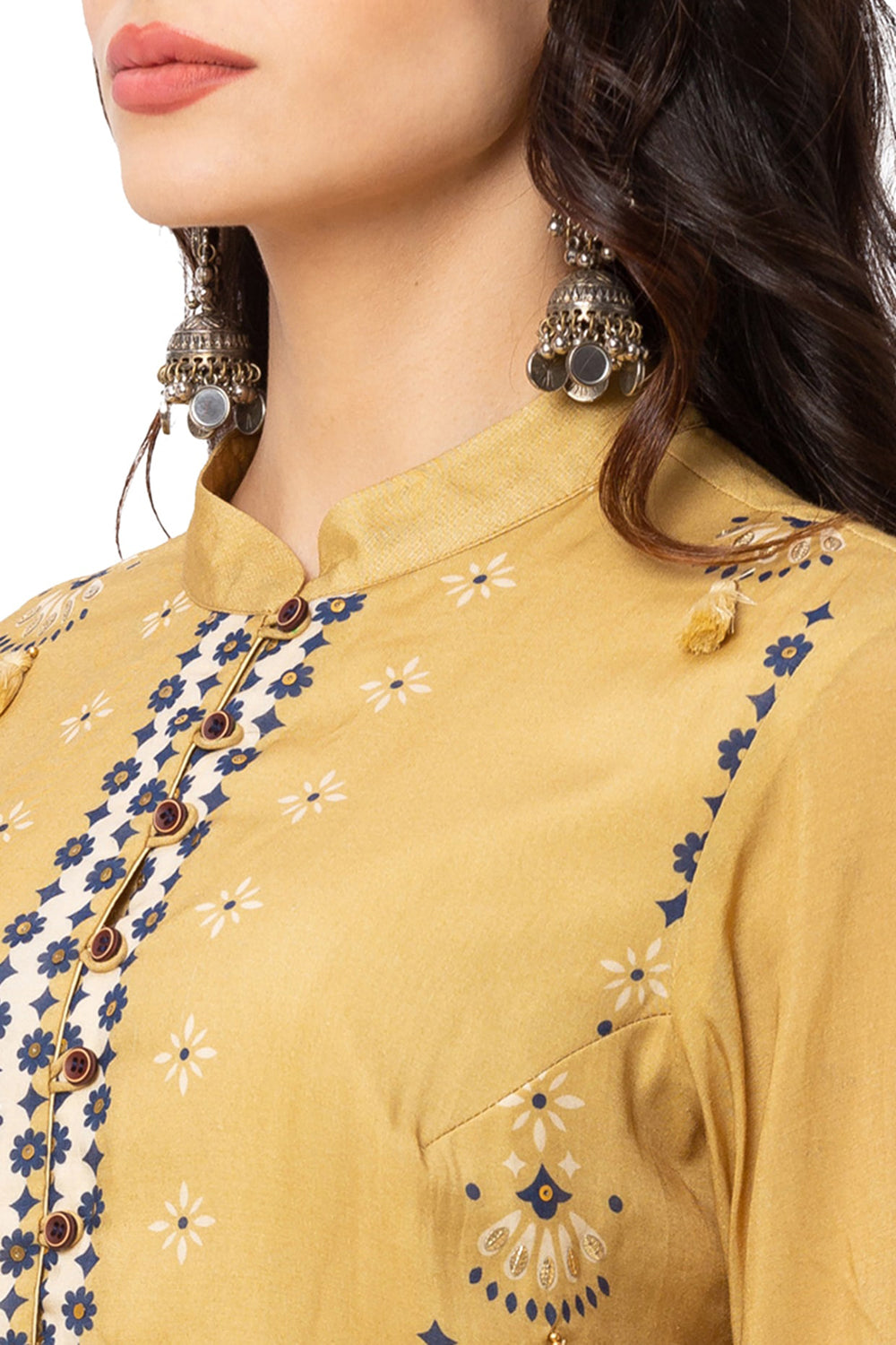 Printed High-Low Tunic With Palazzos