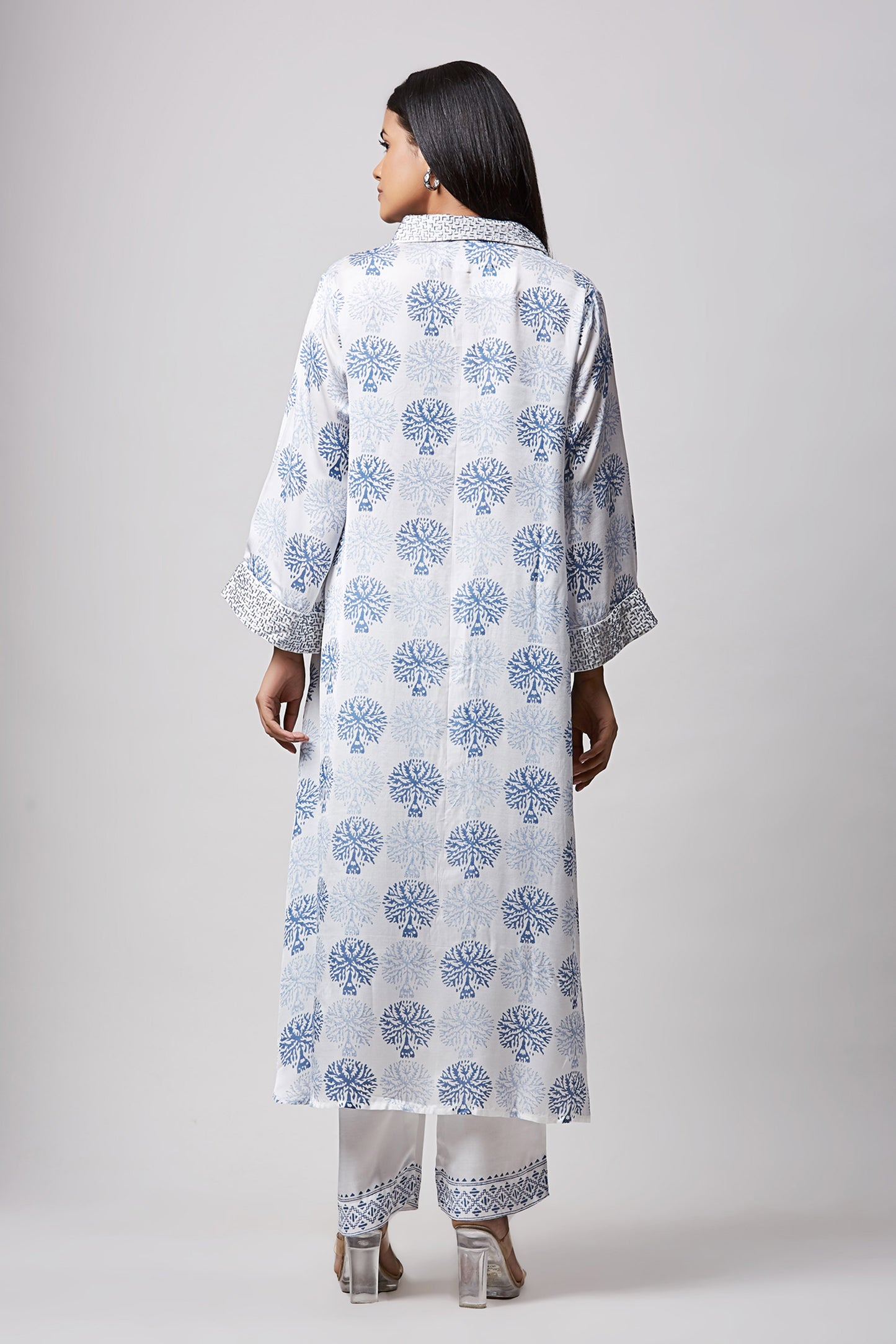 Modal Block Printed Abstract Motif Shirt