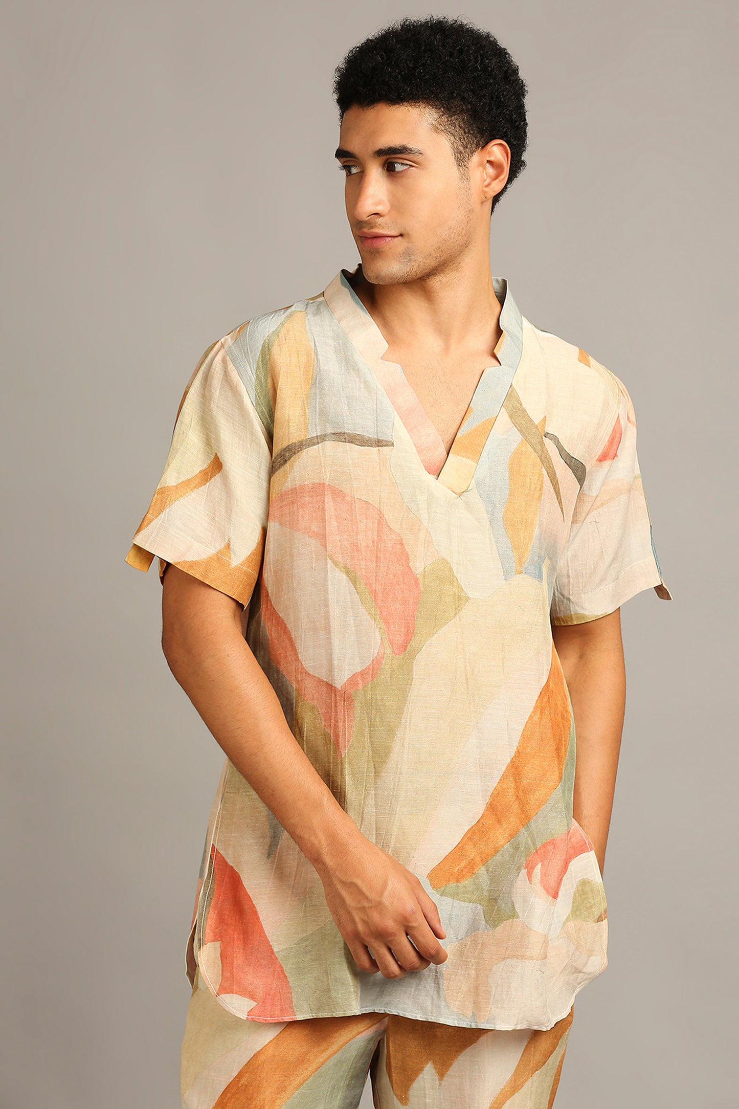 Multi color Conversational printed co-ord set