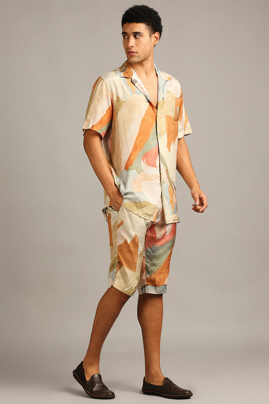 Multi color Conversational printed co-ord set