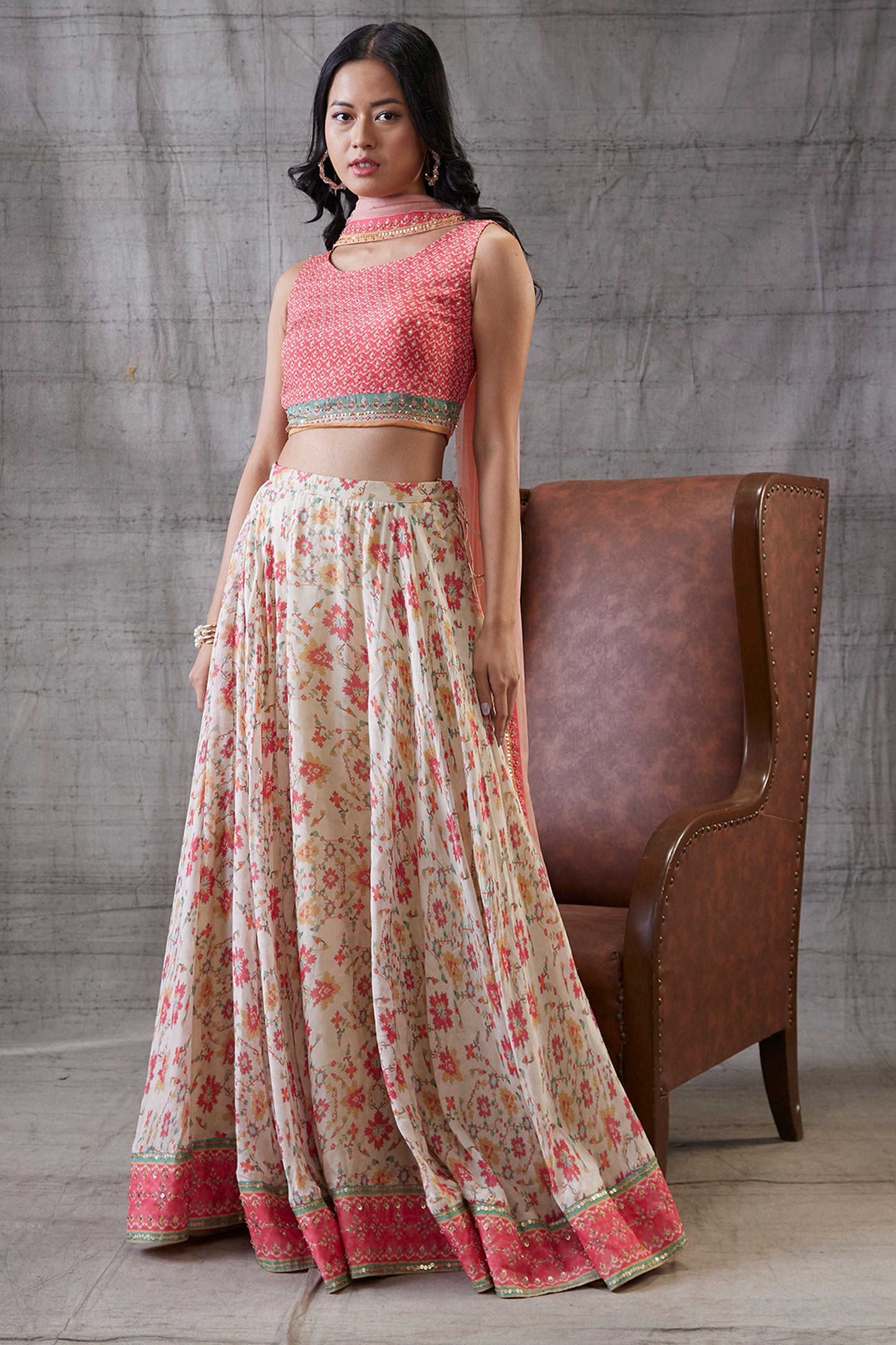 Zahra embroidered lehenga set with dupatta