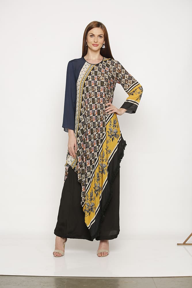 Applique Printed Palazzo Set