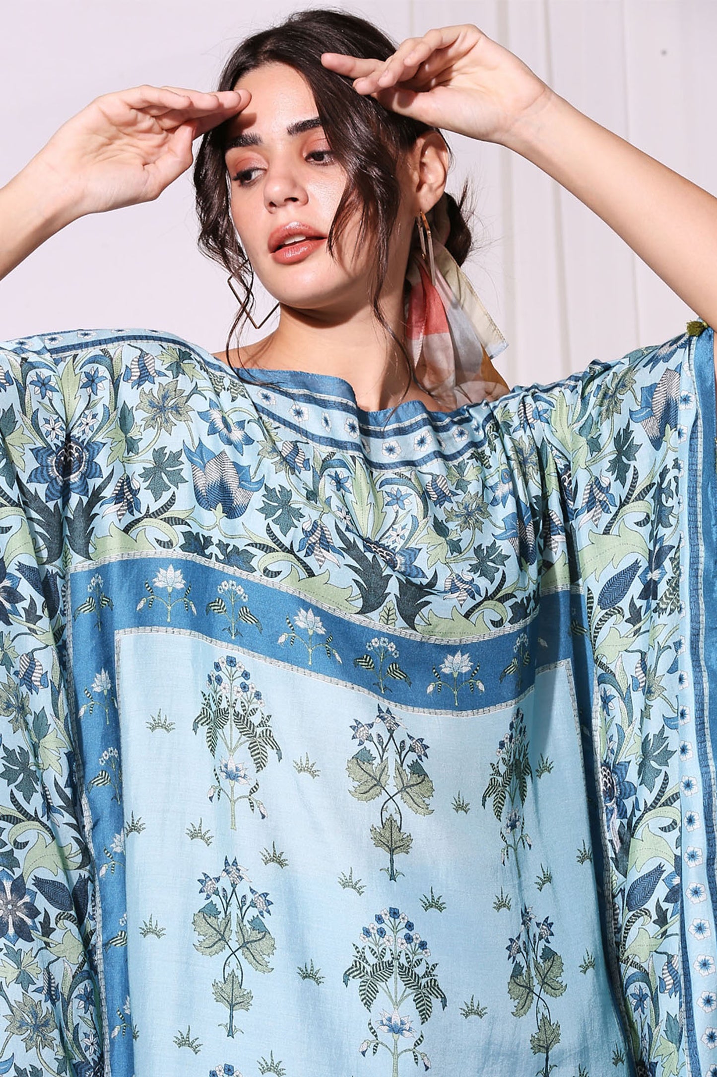 Pastel Floral Kaftaan Set