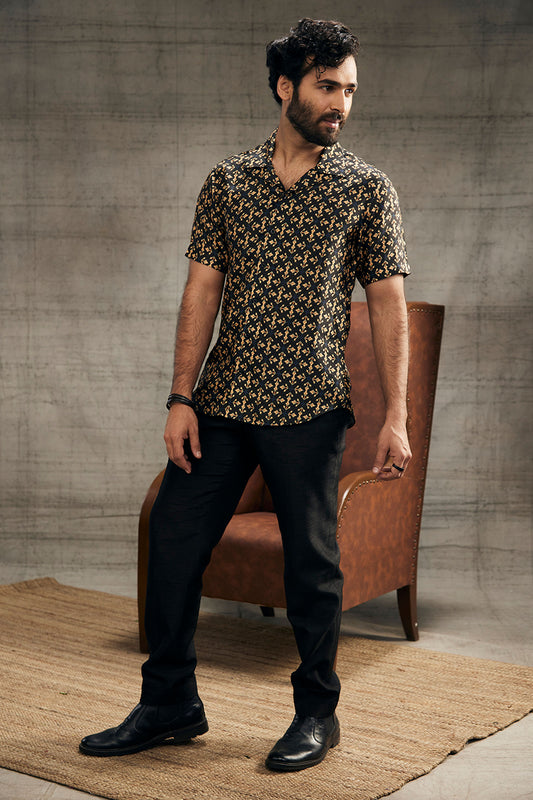 Zahra printed shirt with pants