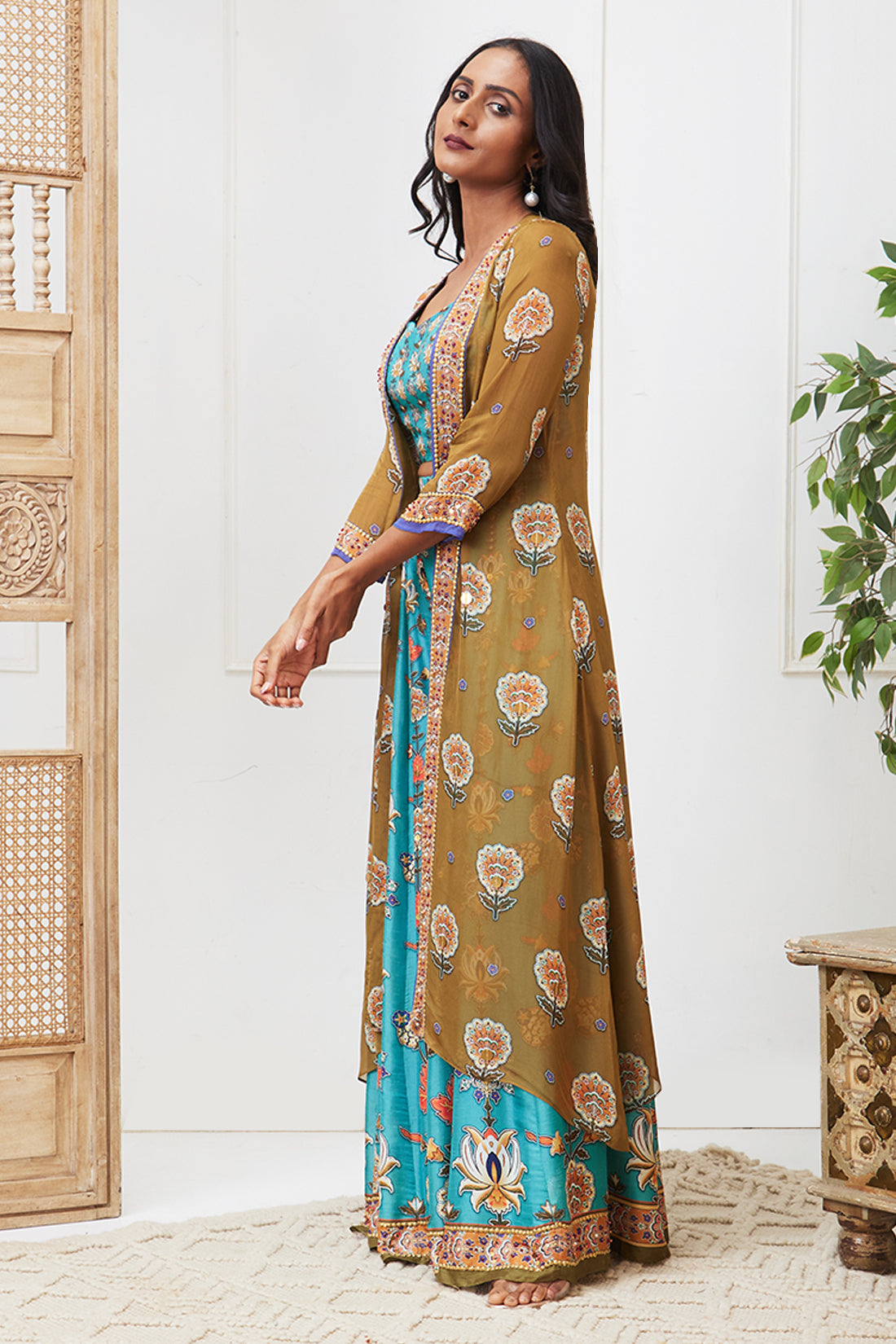 Tabriz Embroidered Palazzo Set