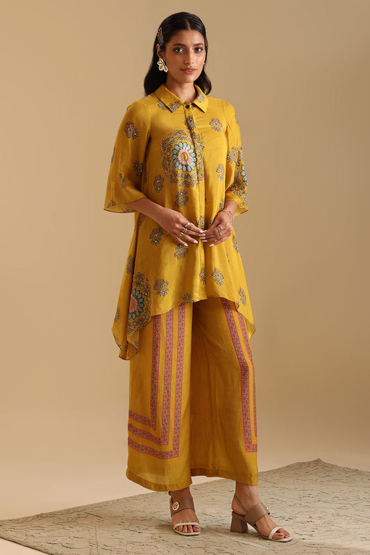 Eraya Yellow Embellished Co-Ord Set