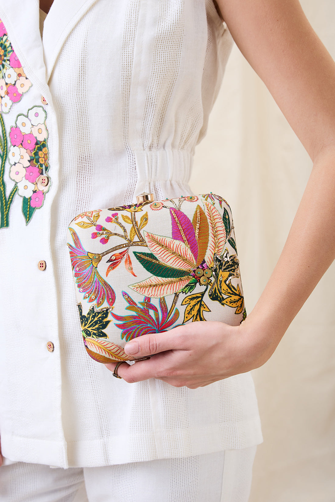 Aarani embellished clutch bag