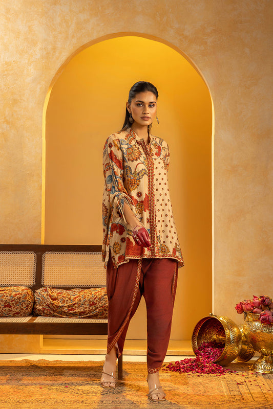 Rangtara embellished Dhoti set