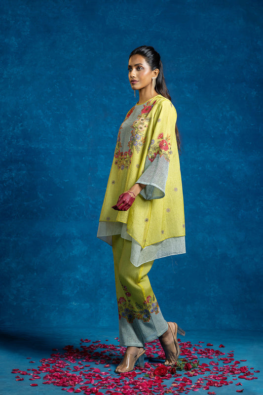 Baghira Appiqued layered Kurta set