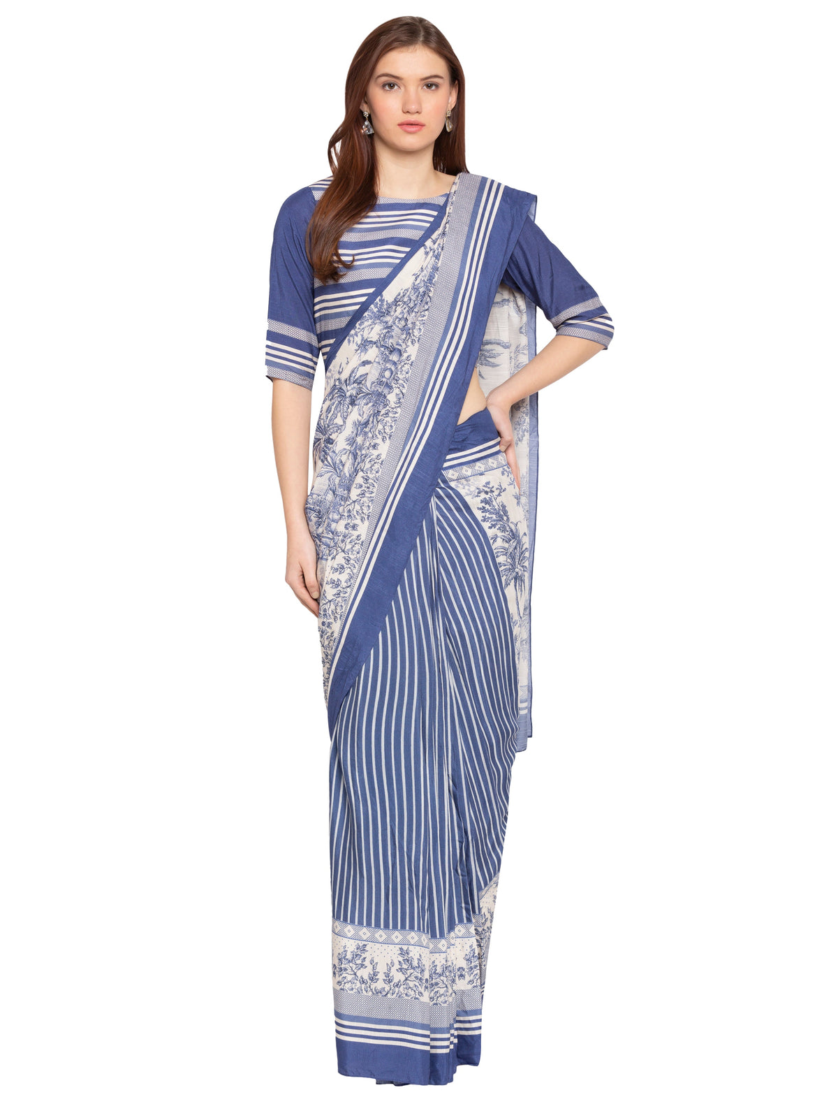 French Toile Printed Saree