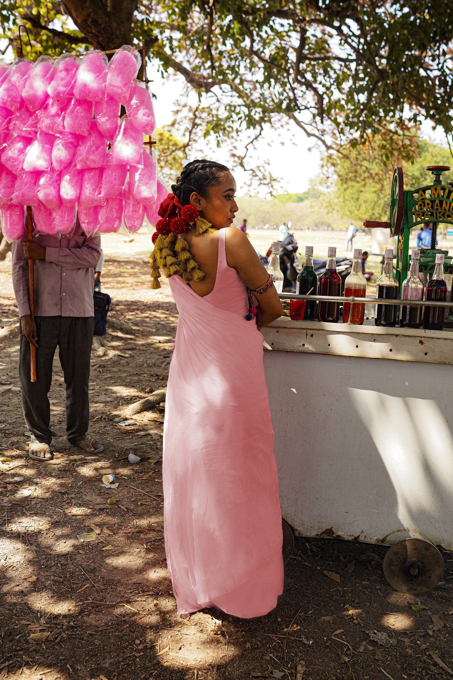 Strawberry Ice Gola | Pink Handloom Cotton Cotton Silk Saree