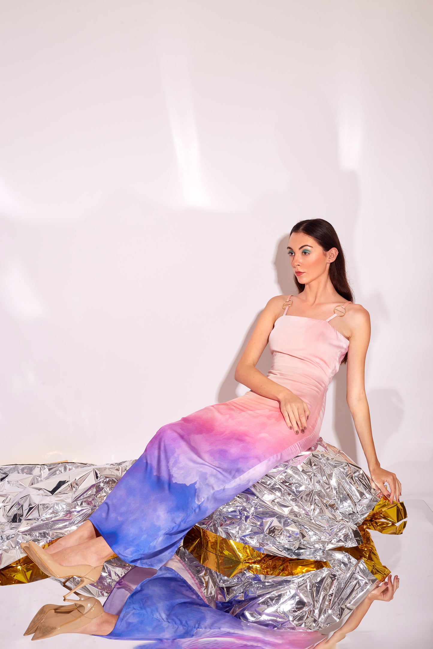 EDEN Multicolor Midi Dress