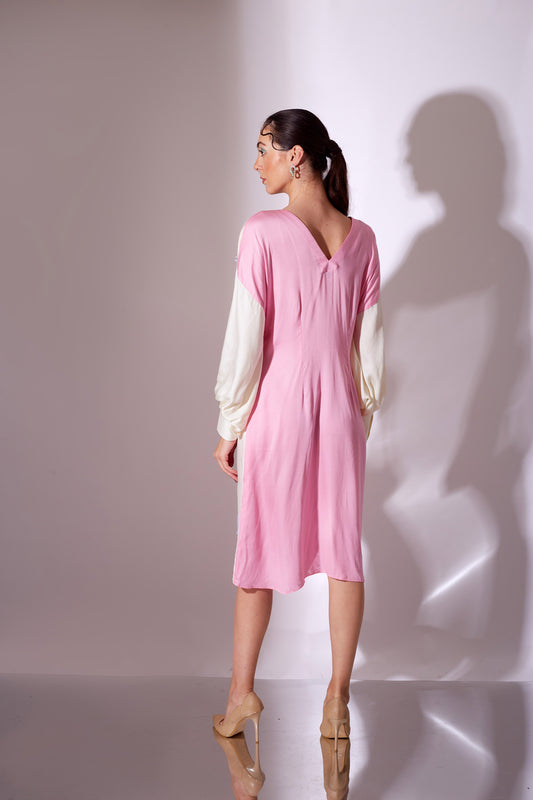 BLOOM Cream and Pink Dress