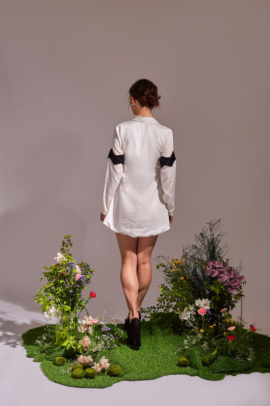 ARIA Black and White Dress