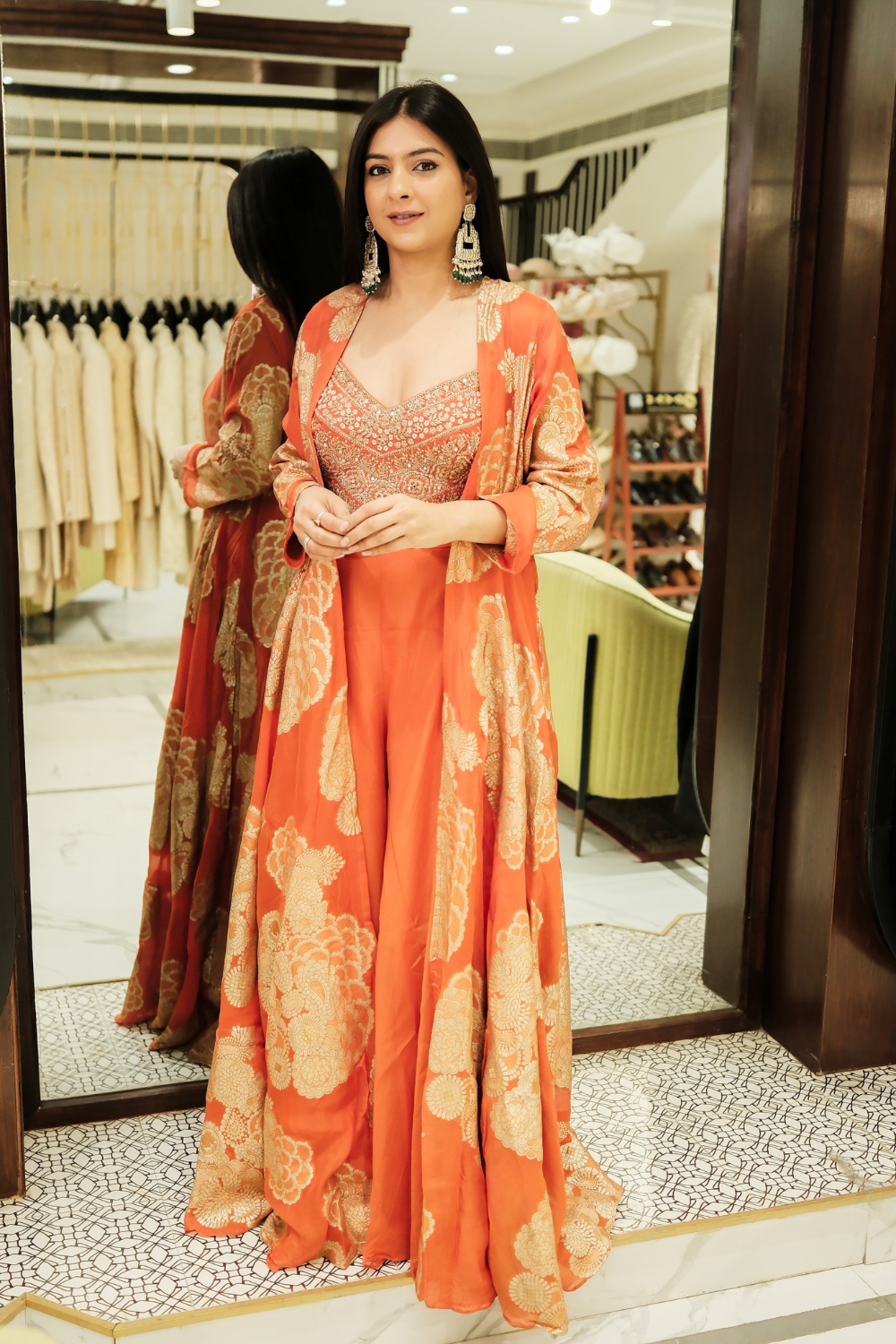 indo western orange dress Orange - Gowns - Indo-Western Dresses: Buy Indo-Western Outfits for Women Online