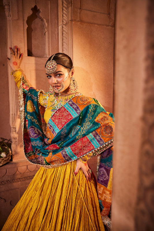 Roop Mustard Yellow Lehenga Set