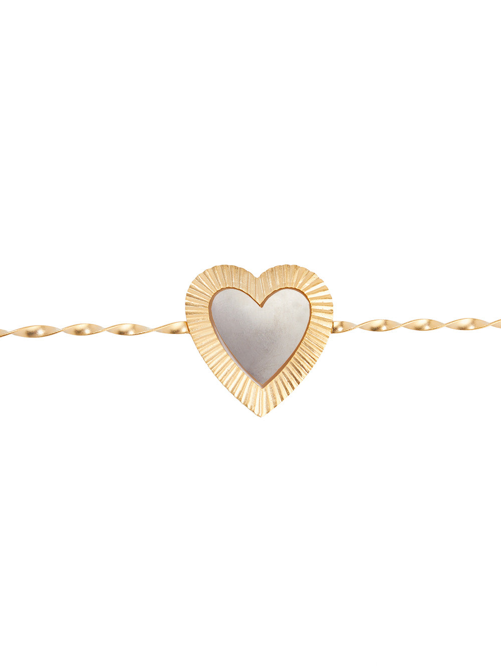 Gilded Dual Tone Heart Waist Belt