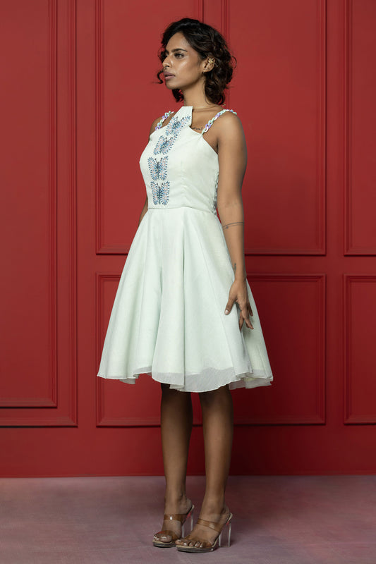 Pastel Green Organza Butterfly Frock