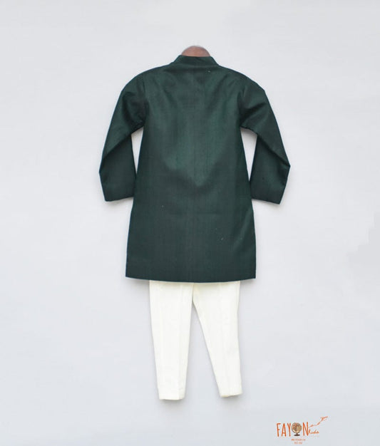 Green Achkan with Pant for Boys
