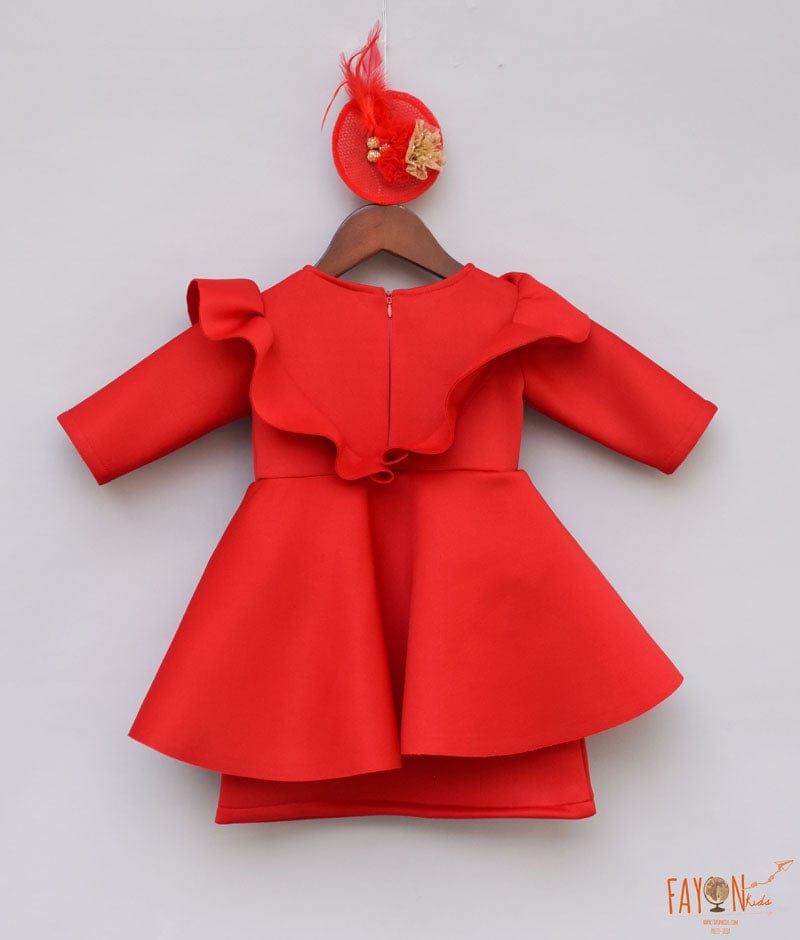 Red Lycra Dress for Girls