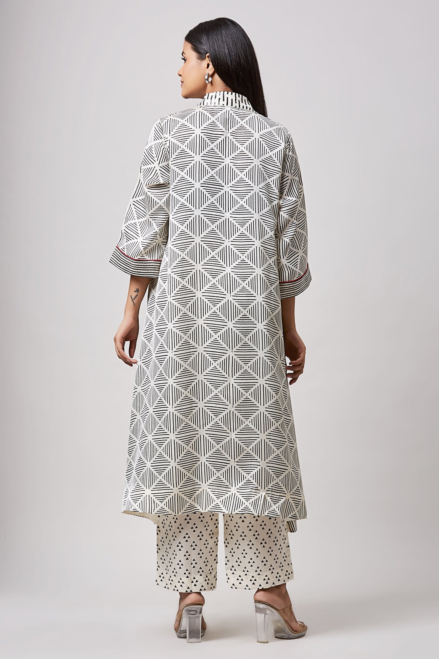 Geometrical Square Block Print Co-ord-set