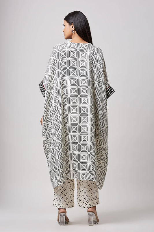 Geometrical Square Kaftan Set