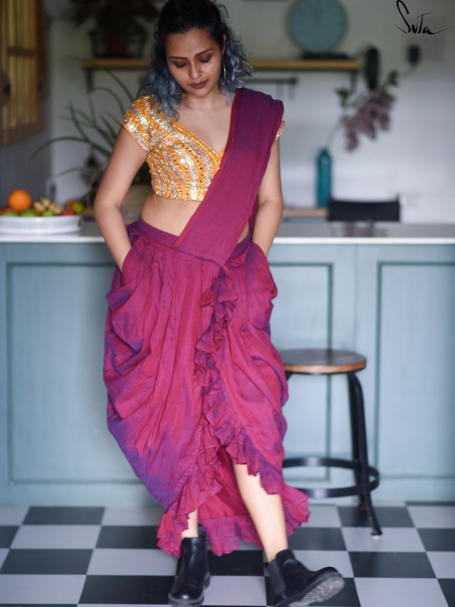 Jamun si Mithaas (Pre Stitched Saree) - Suta Bombay