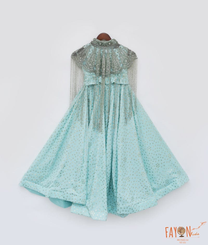 Aqua Crop Top Set