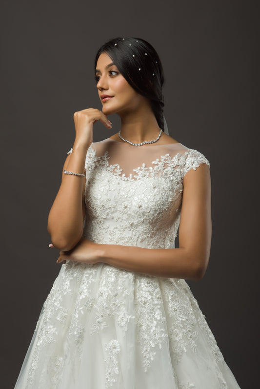 Ivory Christian Bridal Polyester Premium Gown