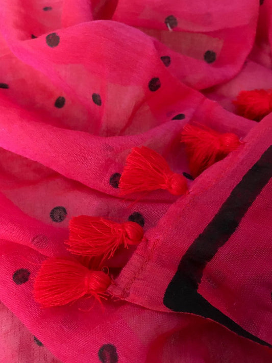 Red dimpled dots - Suta Bombay