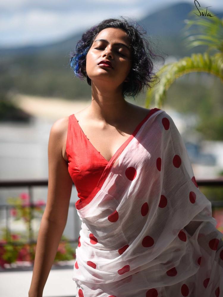 Snow cherries in the sky polka - Suta Bombay