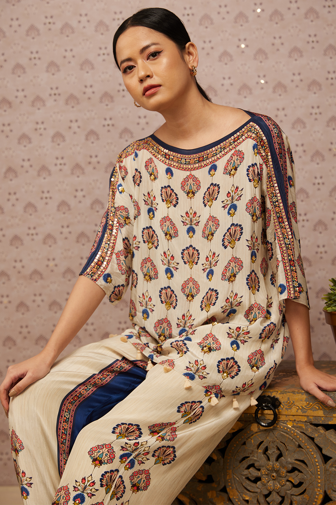 Sarouk Printed Embroidered Co-Ord Set