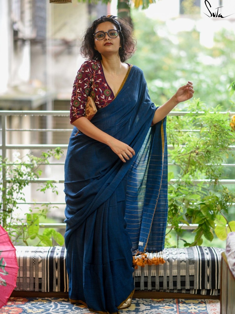 That Blue Yellow Scrunchie - Suta Bombay