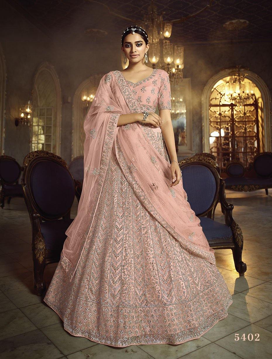 Peach Fabric Bridal Lehenga – Mohi fashion