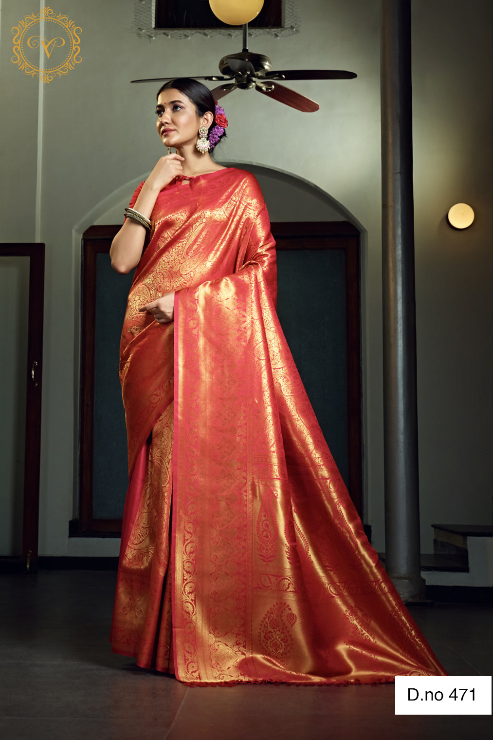Red Color Zari Work Kanjeevaram Silk Saree