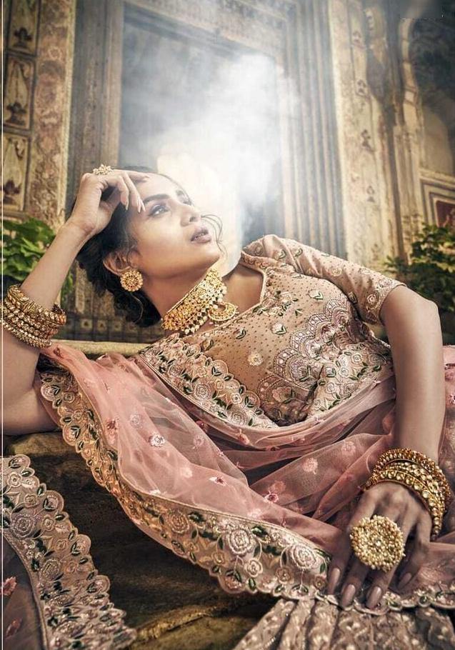 Rose Taupe Georgette Heavy Lehenga Choli-Women-Glamou al